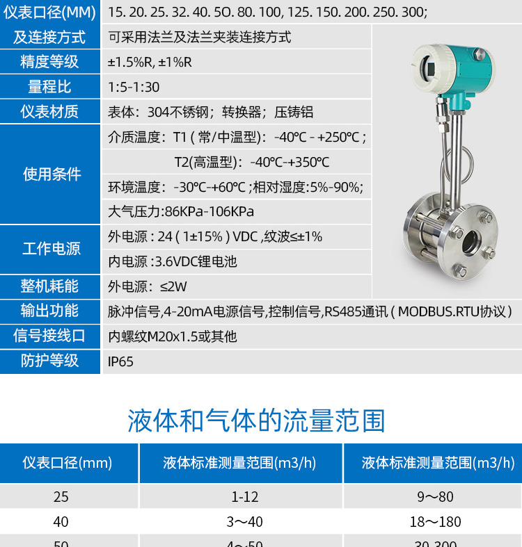 溫壓補償型智能渦街流量計